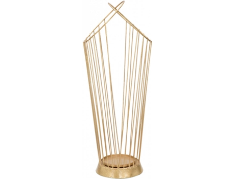 Pieza Decorativa DMORA Umbrella Stand (Dorado - Acero - 23 x 68.5 x 26.5 cm)