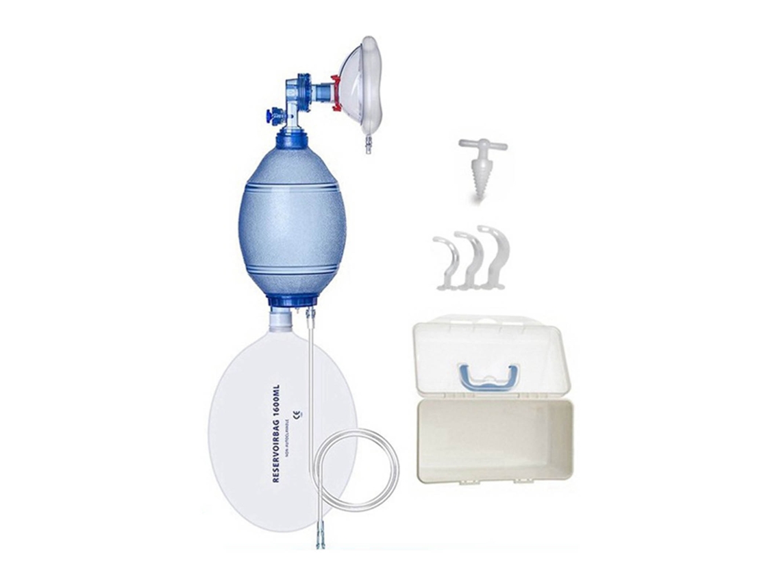 Respirador personal portátil reutilizable para capacitación en primeros auxilios y emergencias al aire libre.