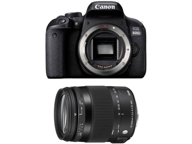 Kit Cámara Réflex CANON EOS 800D + Sigma 18-200 OS HSM