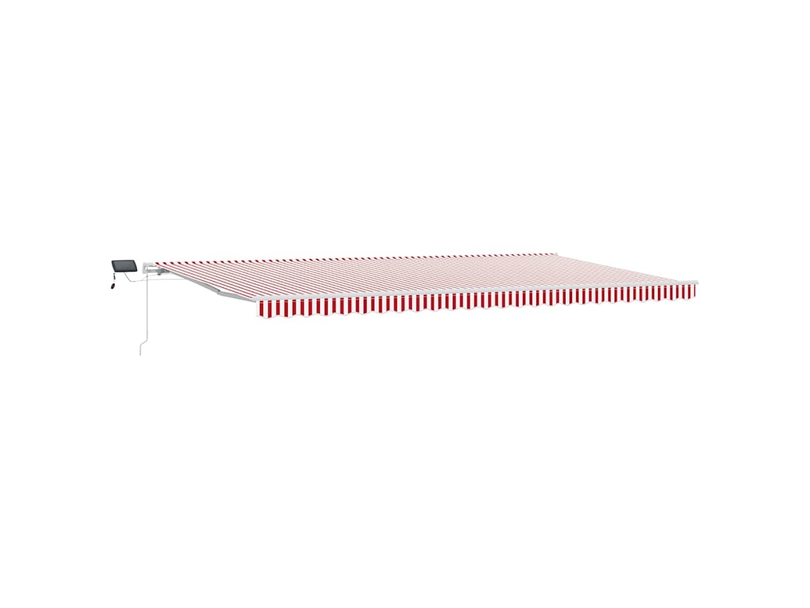 Maison Exclusive - Toldo Retráctil Manual Rojo Y 600 X 350 Cm Tela Y Acero