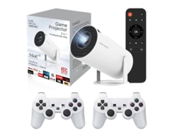 Proyector SZSmart HY300 con 10 000 juegos integrados en color blanco (Android 11, 120 lúmenes Ansi, 720p)