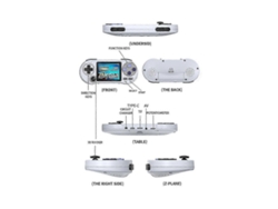 Consola de juegos portátil GOKOCO SF2000 con controlador integrado y mini gamepad, compatible con 6000 juegos retro para Av.