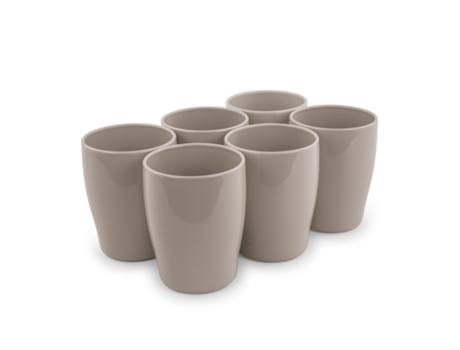 Pack de 6 Vasos Reutilizables PLASTIC FORTE 375 ml (Plástico)
