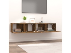 Estantería/Muebles de TV 2 Pzs 80X30X30Cm Derivados Madera Roble Ahumado