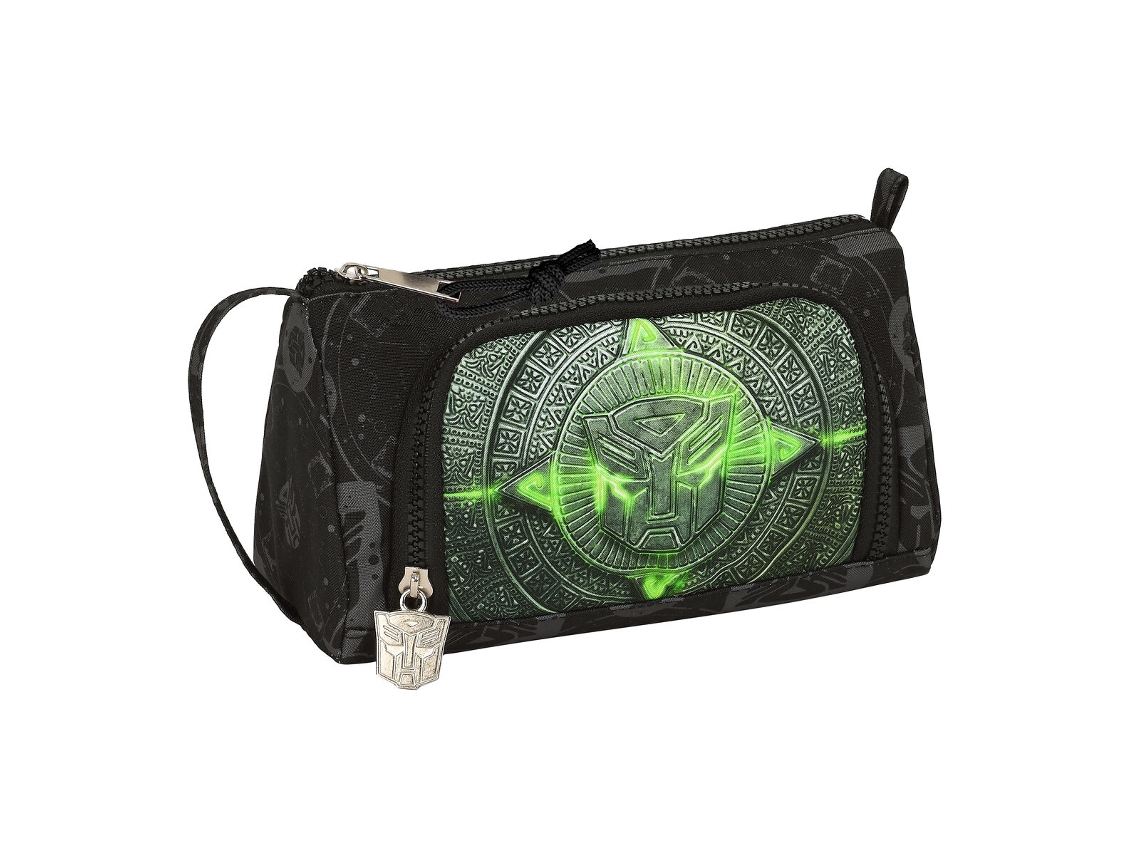 Estuche Escolar Transformers 20 x 11 x 8.5 cm Negro