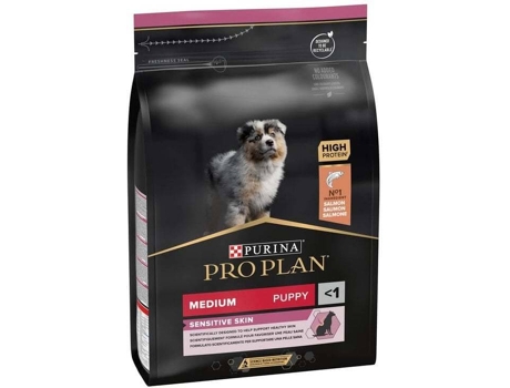 Pienso para Perros PURINA Pro Plan Medium Puppy Sensitive Skin (12Kg - Seco - Razas Medianas - Adulto - Sabor: Salmón)