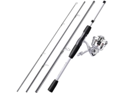 Combo De Caña Y Carrete Pesca Fibra Carbono, 1,98 M, 4 Secciones, 5,2:1, Kit Completo (1,98 M - 1000, Tipo 3),