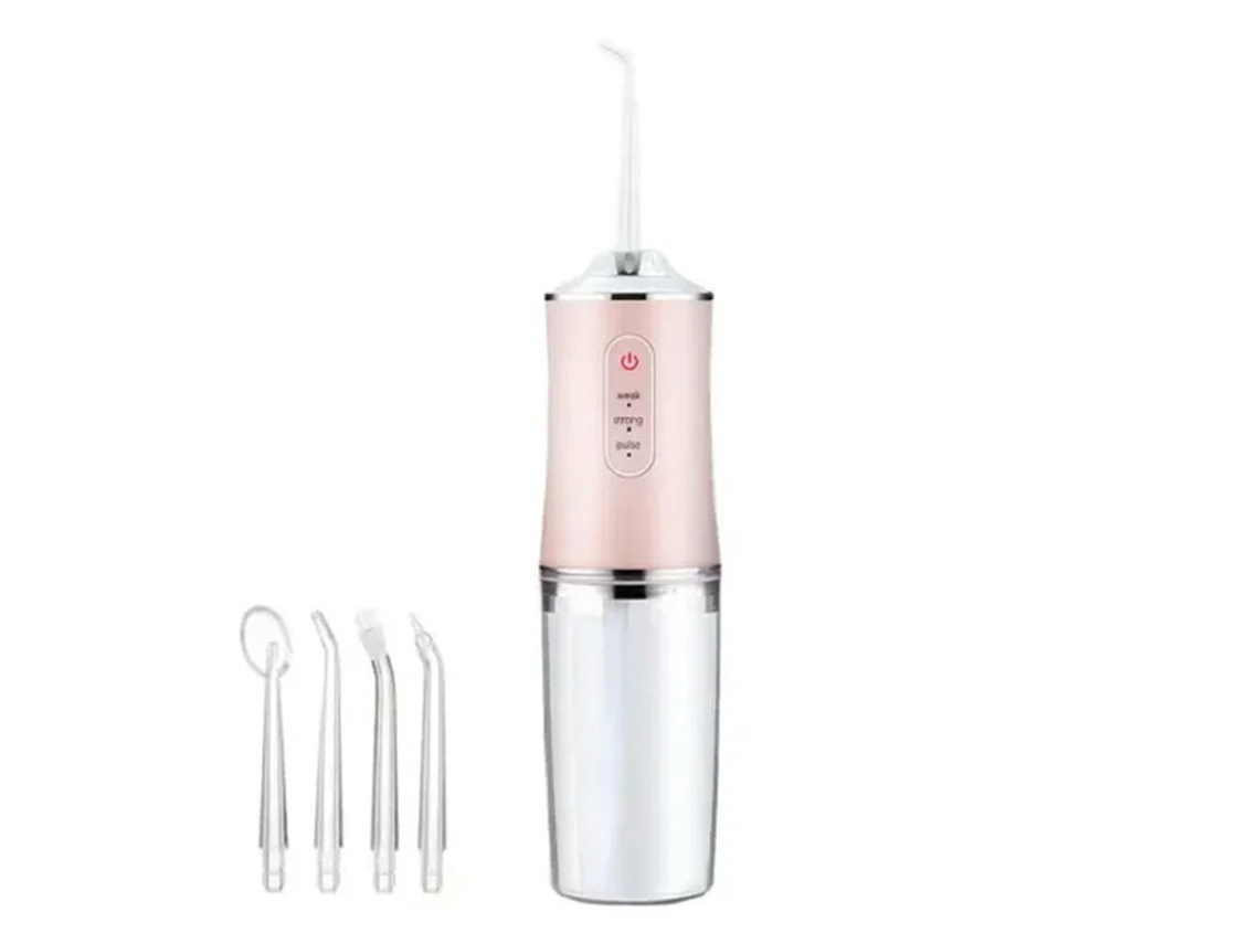 Irrigador bucal Yizhood Water Flosser de 3 modos, 220 ml, color rosa