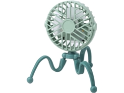 Ventilador De Escritorio Usb Ventilador Recargable Para Cochecito Bebé Cama Silencioso Retráctil Con Clip