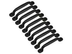 10 Tiradores Para Puertas De Cocina, Armarios, Cajones Y Muebles De Dormitorio, Distancia Entre Centros De 128 Mm, Aluminio Negro.