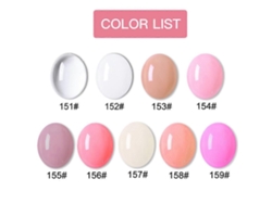 Kit de gel para extensión de uñas con geles UV, pincel, lámpara LED, puntas postizas, clip, manicura, set L GOKOCO