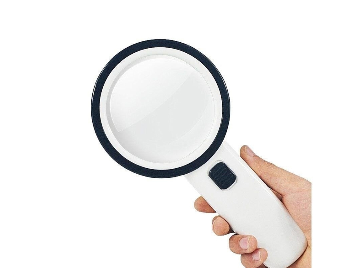 Lupa De Mano Con Luz Led De 30 Aumentos Para Leer, Inspeccionar Monedas, Joyas Y Realizar Trabajos De Precisión.