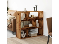 Biombo plegable | Separador de ambientes 100x33x94,5 cm, derivados de la madera, madera antigua