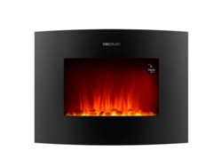 Cecotec Chimenea Eléctrica Ready Warm 2250 Curved Flames Connected. 2000 W, Tamaño 22", Wifi, 2 Niveles De Potencia
