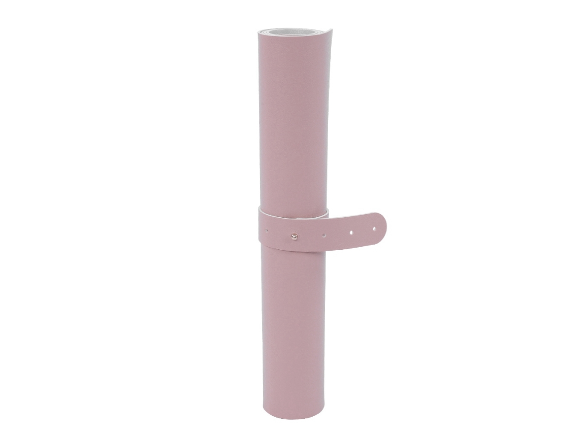 Almohadilla De Ratón Para Portátil Y Oficina De Cuero Pu De Tamaño Extra Grande, Color Rosa Claro + Plateado