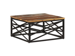 Mesa de Centro de Apoyo 68X68X35 Cm Madera Recuperada Maciza
