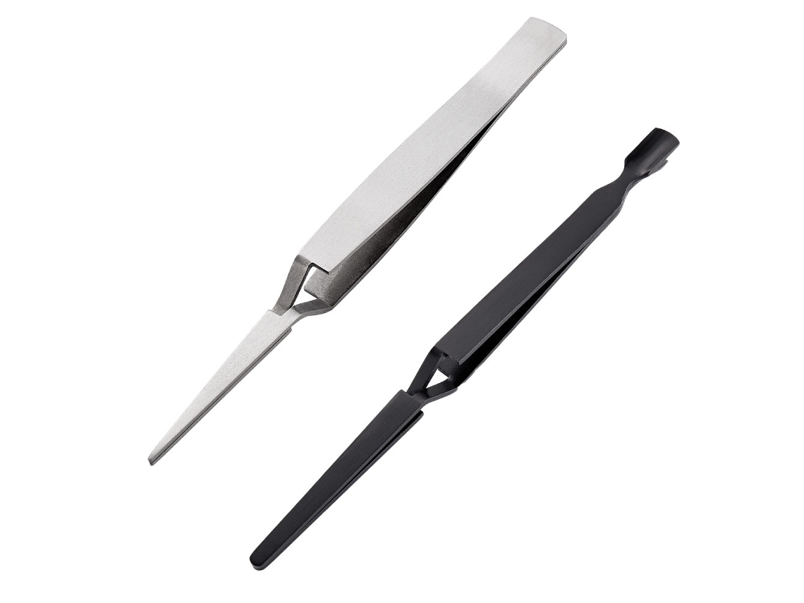 MEOIRUERY Alicate para Uñas 2 Piezas Herramienta para Cutículas Empujador Pinza para Dar Forma Multiusos para Manicura