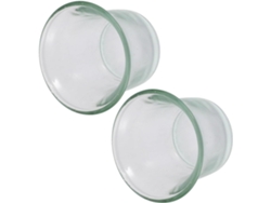 Inoomp Comedero Colgante De Vidrio De 2 Piezas Para Pájaros, Vaso De Repuesto, Bebedero Para Pájaros, Decoración De