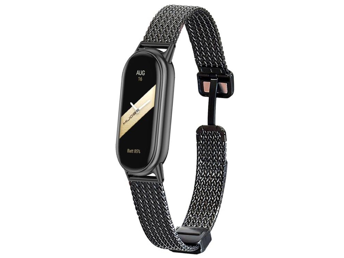 Pulsera para Xiaomi Smart Band 10/9/8 NFC - Acero inoxidable - Cierre magnético - Diseño de espiga de trigo