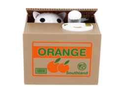 Bonita Hucha Automática Con Forma De Gato Para Que Los Niños Ahorren Dinero - Blanca