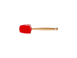 Espátula LE CREUSET (Rojo - Madera, Silicona - 28 cm)
