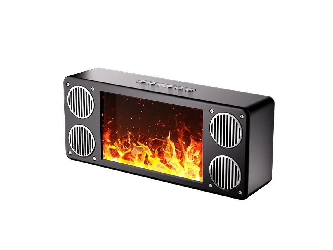 Altavoz estéreo MDUG con sonido envolvente Bluetooth, compatible con tarjeta TF, USB y reproducción auxiliar (negro)