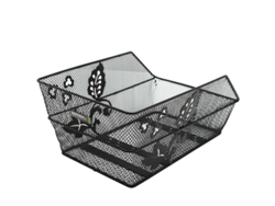 Cesta de acero de nido de abeja para bicicletas BASIL Cento flower