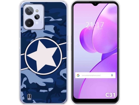 Carcasa para Realme C31 TUMUNDOSMARTPHONE Dibujos Camuflaje 03 Multicolor