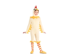 Disfraz de Gallina blanco y amarillo para niña