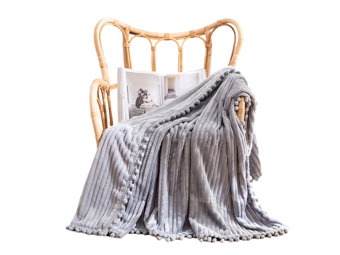 Manta De Felpa 50”×60”, Súper Suave Y Cómoda Para Sofá O Cama, De Microfibra Con Rayas 3d Ligera Para Adultos, Mujeres Y Niñas