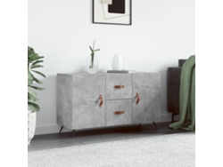 Aparador De Madera De Ingeniería Gris Hormigón 100x36x60 Cm