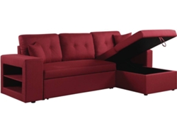 Sofá HABITAT Y JARDÍN Axel (Rojo - Tela - 233 x 146 x 86 cm)