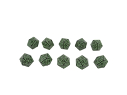 10pcs Conjunto De Dados Poliédricos Acrílico Gravura Fina Para Rpg Festa Jogo De Tabuleiro 20 Lados