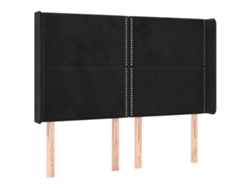 Cabecero VIDAXL Negro Terciopelo (147x16x118/128 cm)