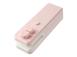 Laminadora pequeña para sellar snacks, uso doméstico, bolsas de plástico para conservar alimentos, sellado al vacío, rosa Nostalgia88