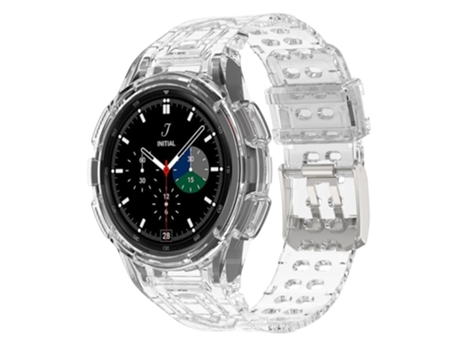 Correa TPU + PU para Samsung Galaxy Watch4 Classic 46mm - blanco transparente