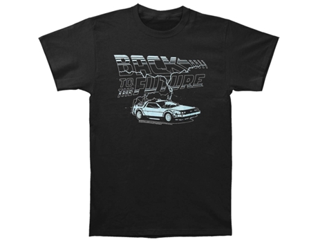 Camiseta ROCKINSTONE de volta para o futuro, cavalgando o raio (M)