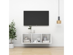 Pack de Muebles de Armario Tv 37X37X107 Cm Contrachapado Blanco