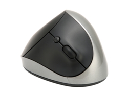 Ratón vertical inalámbrico Baoj-2026 de 2,4 GHz con diseño ergonómico y resolución de 800-2400 ppp para el hogar y la oficina (gris)
