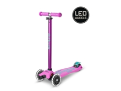 Patinete Micro Maxi Micro Deluxe LED, edición limitada color lavanda, para niños