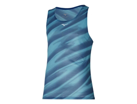 Camiseta sin Mangas de Hombre para Running MIZUNO Daf Graphic Azul (L)
