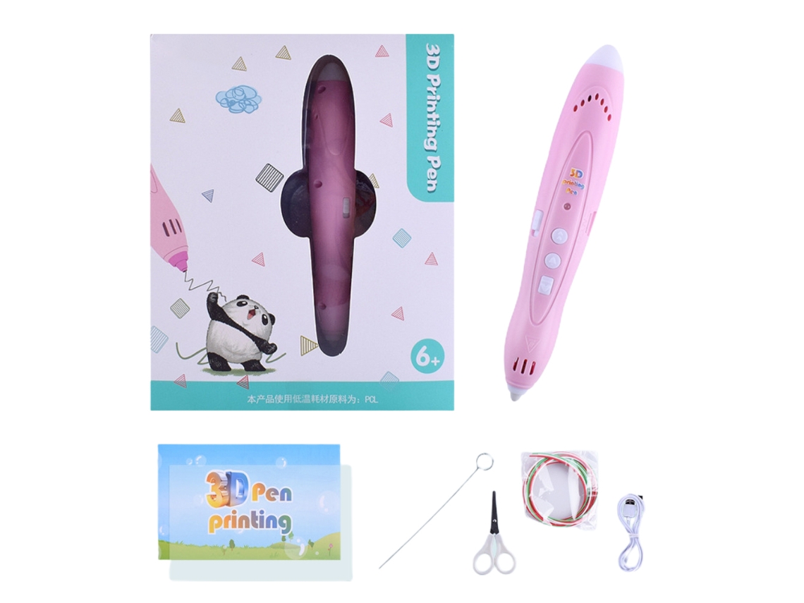Ats-lápiz De Impresión 3d De Baja Temperatsura Con Luces De Color Ajustables Juguete De Grafiti Inalámbrico Para Niños Carga Usb