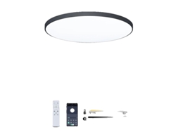 Lámpara de techo, control inteligente, regulable, diseño moderno, OEM negro (14,57 pulgadas)