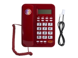 Teléfono fijo con altavoz e identificador de llamadas