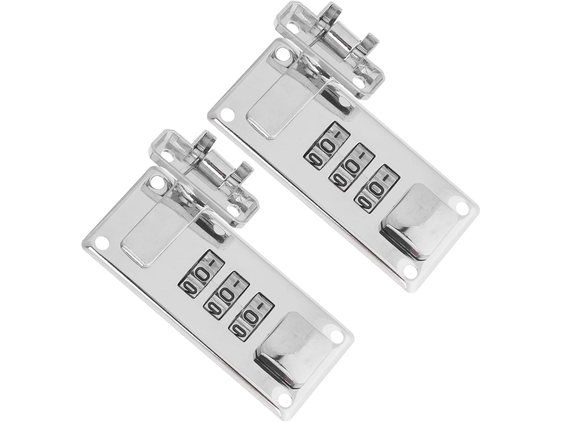 Candados De Combinación De Números Plateados, Paquete De 2 O 3, Cerradura Sin Llave Para