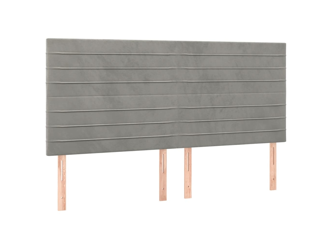 Maison Exclusive - Cabecero Gris Claro 180x5x118/128 Cm Terciopelo