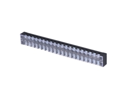 Bloque de terminales TB-2520: 15 piezas, 20 posiciones, 2 filas, 600 V, 25 A, tornillo.