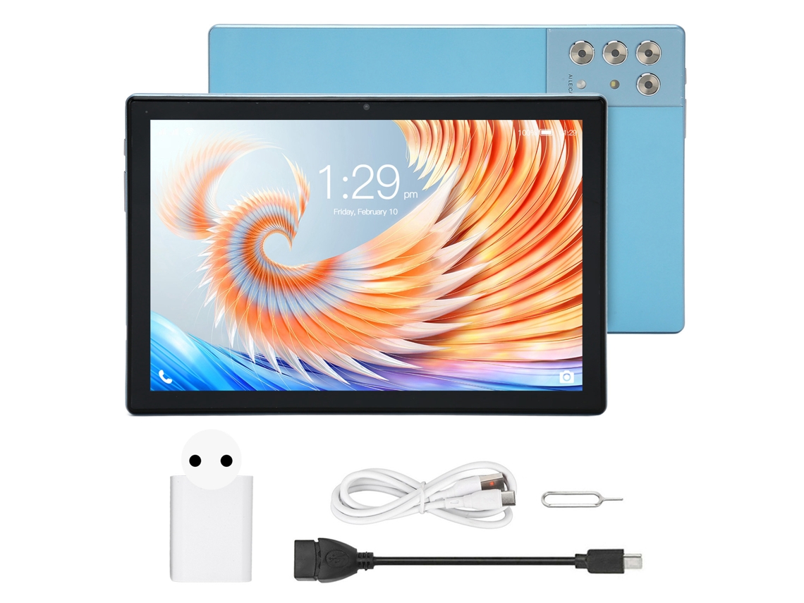 Tableta de 10.1 pulgadas, procesador de ocho núcleos, 8 GB de RAM, 256 GB de ROM, ideal para el hogar y la escuela, color dorado.
