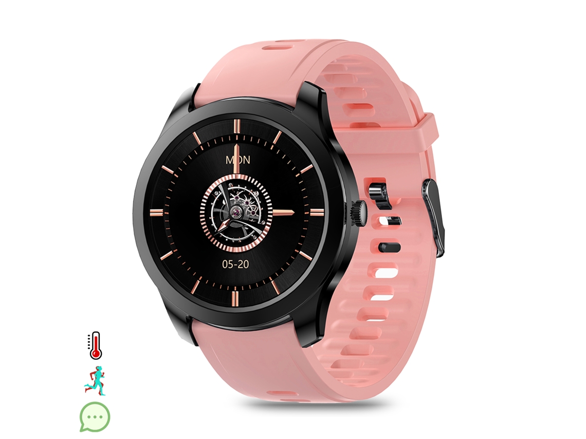 Reloj inteligente M28 con termómetro corporal, monitor de oxígeno en sangre y presión arterial. Modos deportivos.