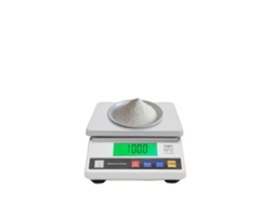 Báscula digital, capacidad 7,5 kg, precisión 0,1 g, pantalla LCD, alimentación por batería y cable, montaje independiente OEM.